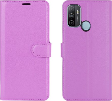 Mobigear Classic - Coque OPPO A53s Etui Portefeuille - Violet