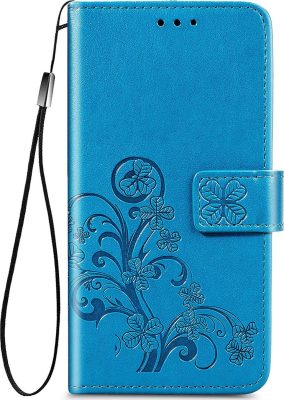 Mobigear Clover - Coque Samsung Galaxy S20 FE Etui Portefeuille - Bleu
