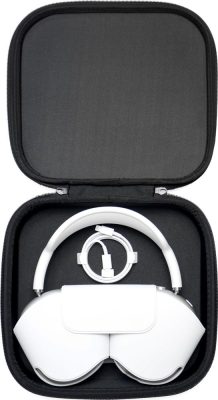 Mobigear Zipper Box - Coque Apple AirPods Max Coque Rigide - Noir