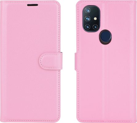 Mobigear Classic - Coque OnePlus Nord N10 5G Etui Portefeuille - Rose
