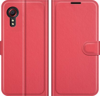 Mobigear Classic - Coque Samsung Galaxy Xcover 5 Etui Portefeuille - Rouge