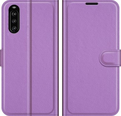 Mobigear Classic - Coque Sony Xperia 10 III Etui Portefeuille - Violet