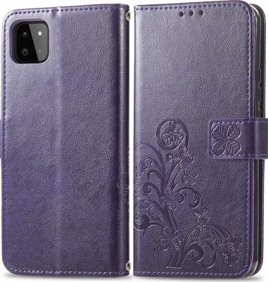 Mobigear Clover - Coque Samsung Galaxy A22 4G Etui Portefeuille - Violet