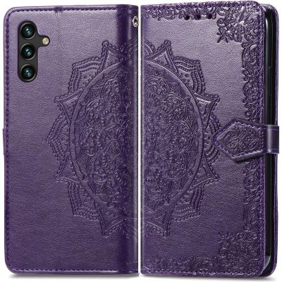 Mobigear Mandala - Coque Samsung Galaxy A13 5G Etui Portefeuille - Violet