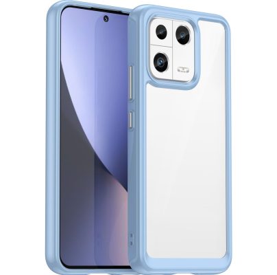Mobigear Crystal - Coque Xiaomi 13 Coque Arrière Rigide - Transparent / Bleu