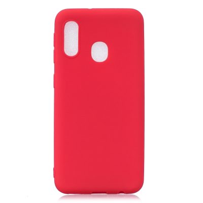 Mobigear Color - Coque Samsung Galaxy A20e Coque arrière en TPU Souple - Rouge