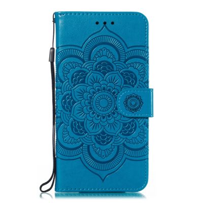 Mobigear Mandala - Coque Samsung Galaxy A20e Etui Portefeuille - Bleu