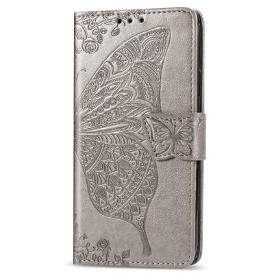Mobigear Butterfly - Coque Apple iPhone 11 Pro Max Etui Portefeuille - Gris