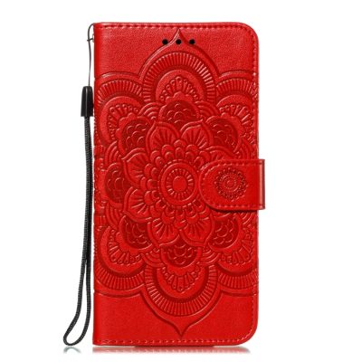 Mobigear Mandala - Coque Samsung Galaxy Note 10 Plus Etui Portefeuille - Rouge