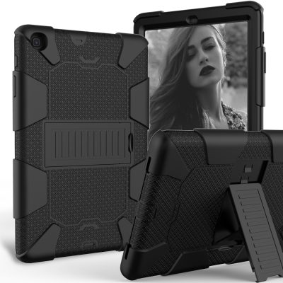 Mobigear ShieldStand - Coque Samsung Galaxy Tab A 10.1 (2019) Coque Arrière Rigide Antichoc + Support Amovible - Noir