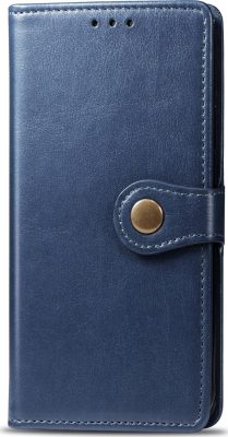 Mobigear Snap Button - Coque Xiaomi Mi 9T Etui Portefeuille - Bleu