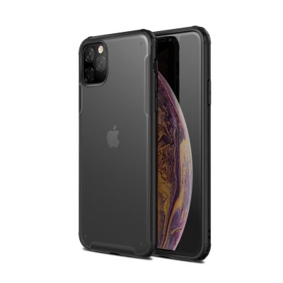 Mobigear Shockproof - Coque Apple iPhone 11 Pro Max Coque Arrière Rigide Antichoc - Noir