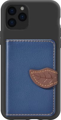 Mobigear Cards Wallet - Coque Apple iPhone 11 Pro Coque arrière en TPU Souple + Porte Carte - Bleu