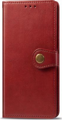 Mobigear Snap Button - Coque Sony Xperia 5 Etui Portefeuille - Rouge