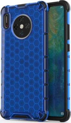 Mobigear Honeycomb - Coque Huawei Mate 30 Coque Arrière Rigide Antichoc - Bleu