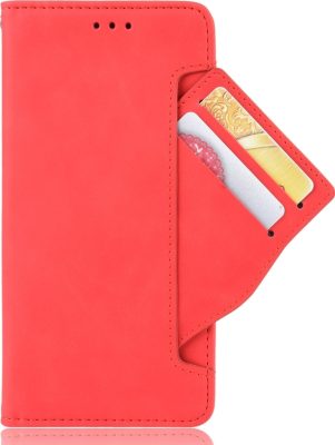 Mobigear Slide Wallet - Coque Nokia 6.2 Etui Portefeuille - Rouge