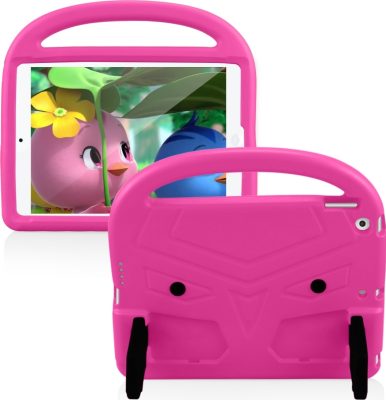 Mobigear Buddy - Coque Apple iPad 8 (2020) Coque de tablette pour enfants avec Poignée Enfants en EVA - Rose