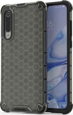 Mobigear Honeycomb - Coque Xiaomi Mi 9 Lite Coque Arrière Rigide Antichoc - Gris