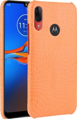 Mobigear Croco - Coque Motorola Moto E6 Plus Coque arrière - Orange