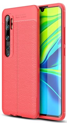 Mobigear Luxury - Coque Xiaomi Mi Note 10 Pro Coque arrière en TPU Souple - Rouge