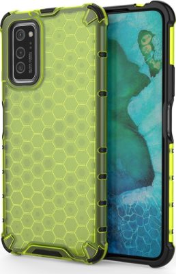 Mobigear Honeycomb - Coque Samsung Galaxy S20 Ultra Coque Arrière Rigide Antichoc - Vert