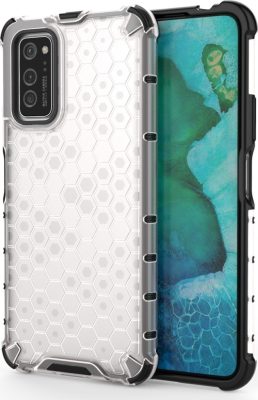 Mobigear Honeycomb - Coque Samsung Galaxy S20 Ultra Coque Arrière Rigide Antichoc - Transparent