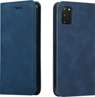 Mobigear Retro Slim - Coque Samsung Galaxy S20 Etui Portefeuille - Bleu