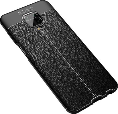 Mobigear Luxury - Coque Xiaomi Redmi Note 9 Pro Coque arrière en TPU Souple - Noir