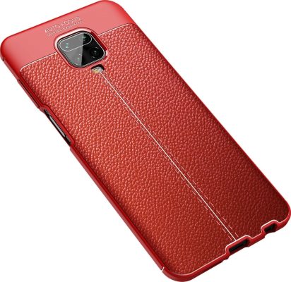 Mobigear Luxury - Coque Xiaomi Redmi Note 9 Pro Coque arrière en TPU Souple - Rouge