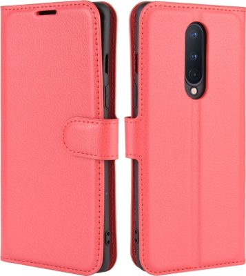 Mobigear Classic - Coque OnePlus 8 Etui Portefeuille - Rouge