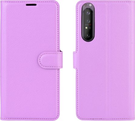 Mobigear Classic - Coque Sony Xperia 1 II Etui Portefeuille - Violet