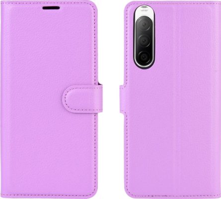 Mobigear Classic - Coque Sony Xperia 10 II Etui Portefeuille - Violet