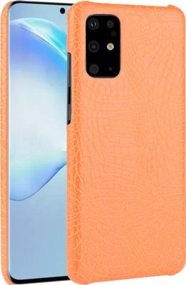 Mobigear Croco - Coque Samsung Galaxy S20 Coque Arrière Rigide - Orange
