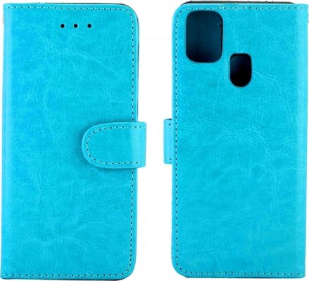 Mobigear Wallet - Coque Samsung Galaxy M31 Etui Portefeuille - Bleu