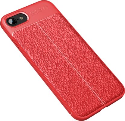 Mobigear Luxury - Coque Apple iPhone SE (2022) Coque arrière en TPU Souple - Rouge