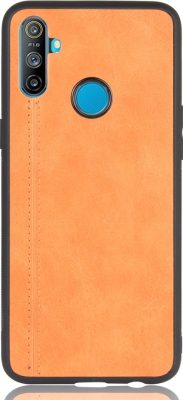 Mobigear Stitch - Coque Realme C3 Coque arrière - Orange