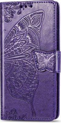 Mobigear Butterfly - Coque POCO F2 Pro Etui Portefeuille - Violet