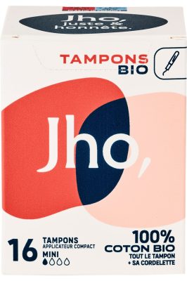 Tampons hygiéniques avec applicateur compact bio x16 - Mini                                - Jho