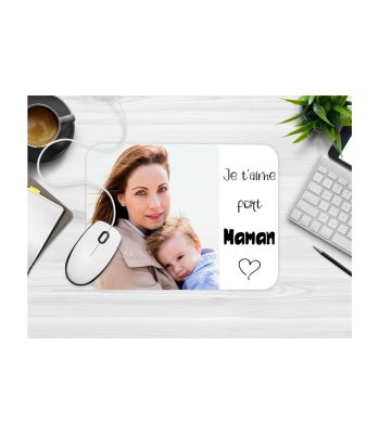 Tapis de souris personnalisable avec photo - Modèle maman