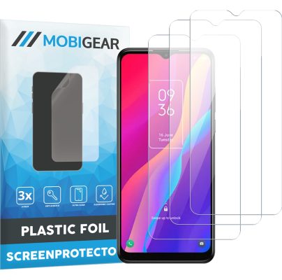 Mobigear - TCL 30E Protection d'écran Film - Compatible Coque (Lot de 3)