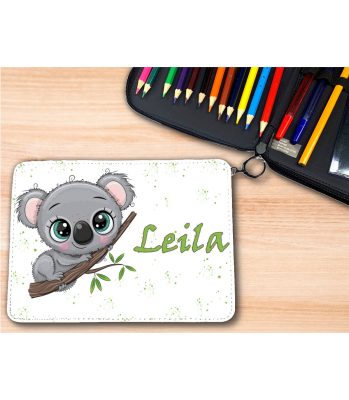 Trousse personnalisable remplie de crayons modèle koala