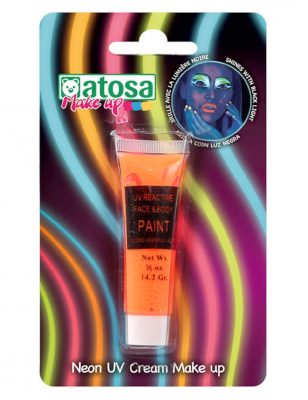 Tube de maquillage néon orange UV