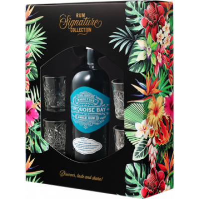TURQUOISE BAY - ISLAND SIGNATURE COLLECTION - COFFRET 4 VERRES