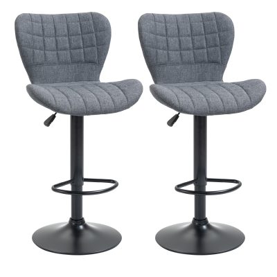 HOMCOM Lot de 2 chaises de salon design scandinave Dim. 47L x 56l x 89-109H cm