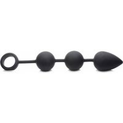 Plug anal lourd en silicone en forme d'un chapelet de perle