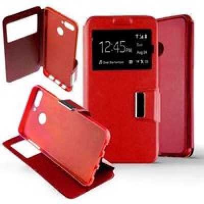 Etui Folio compatible Rouge Huawei Honor 7C