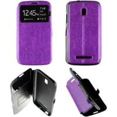 Etui Folio compatible Violet Alcatel One Touch Pop S9