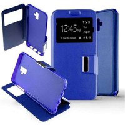 Etui Folio compatible Bleu Samsung Galaxy J6 Plus 2018