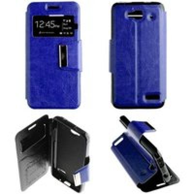 Etui Folio compatible Bleu Alcatel One Touch Idol Mini