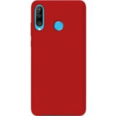 Coque rigide finition soft touch rouge pour Huawei P30 Lite